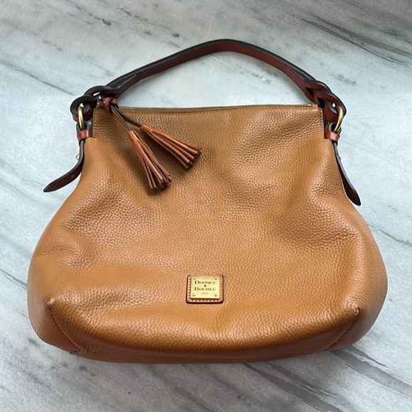 Dooney & Bourke Tan Leather Shoulder Bag GUC - Picture 4 of 15